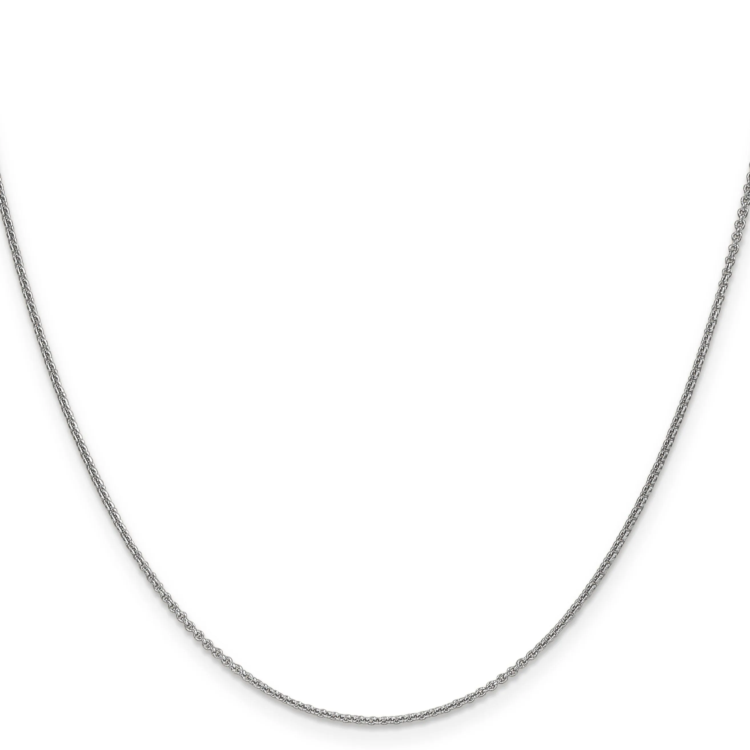 Leslie 14K White Gold 1.1 mm Round Cable Chain