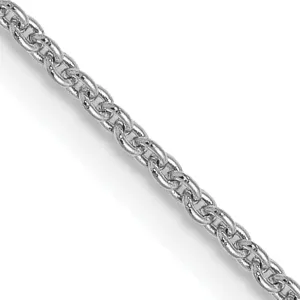 Leslie 14K White Gold 1.1 mm Round Cable Chain