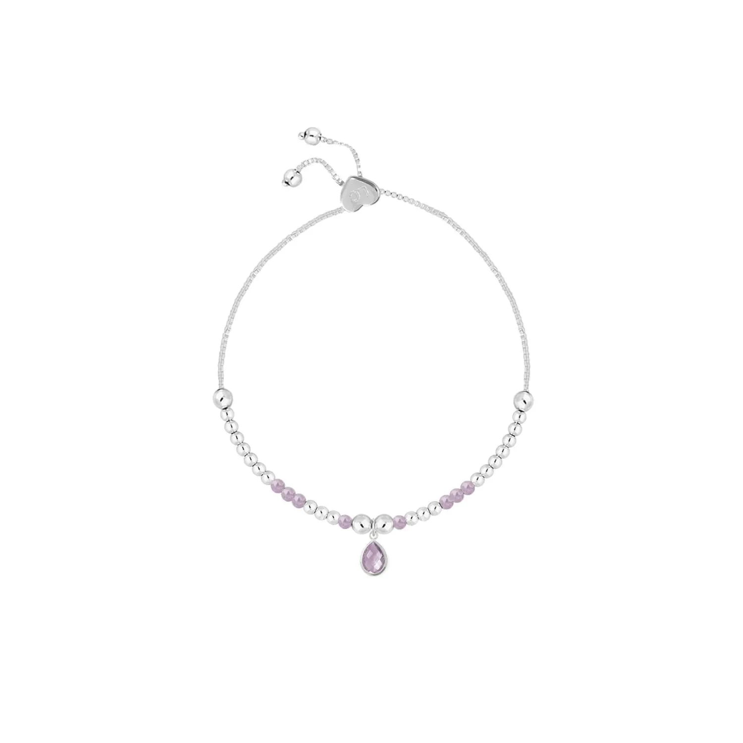 Life Charms February Birthstone Bracelet