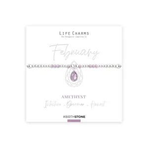 Life Charms February Birthstone Bracelet