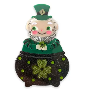 Lipstick & Chrome : Lucky Leprechaun Brooch