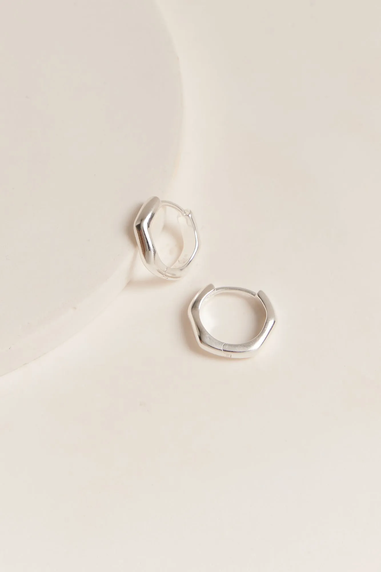 Luna Hoop Earrings Silver