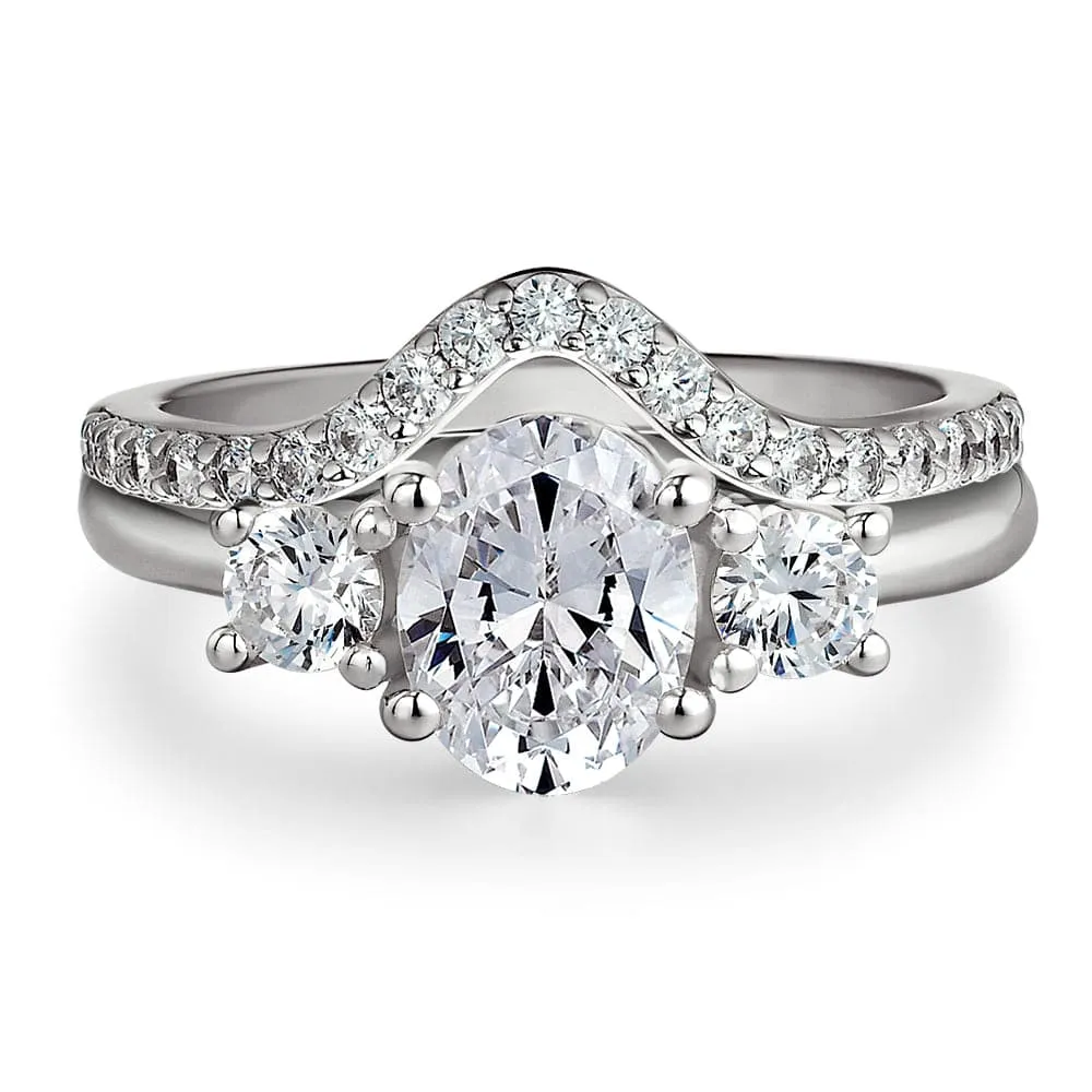 Majestic Oval Trilogy Ring Set