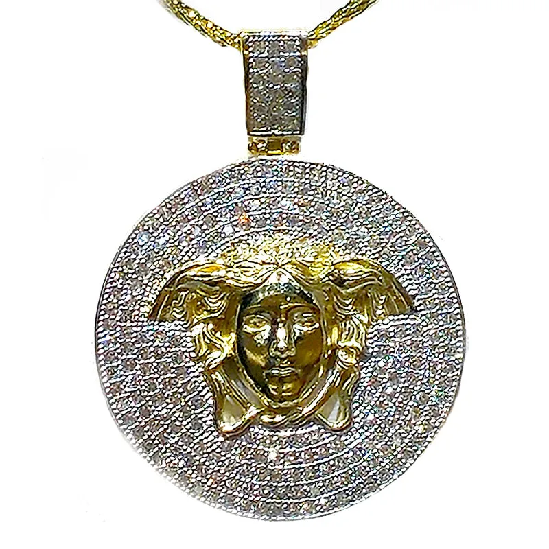 MEDIUM "MEDUSA" GOLD C.Z PENDANT