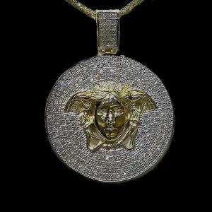 MEDIUM "MEDUSA" GOLD C.Z PENDANT