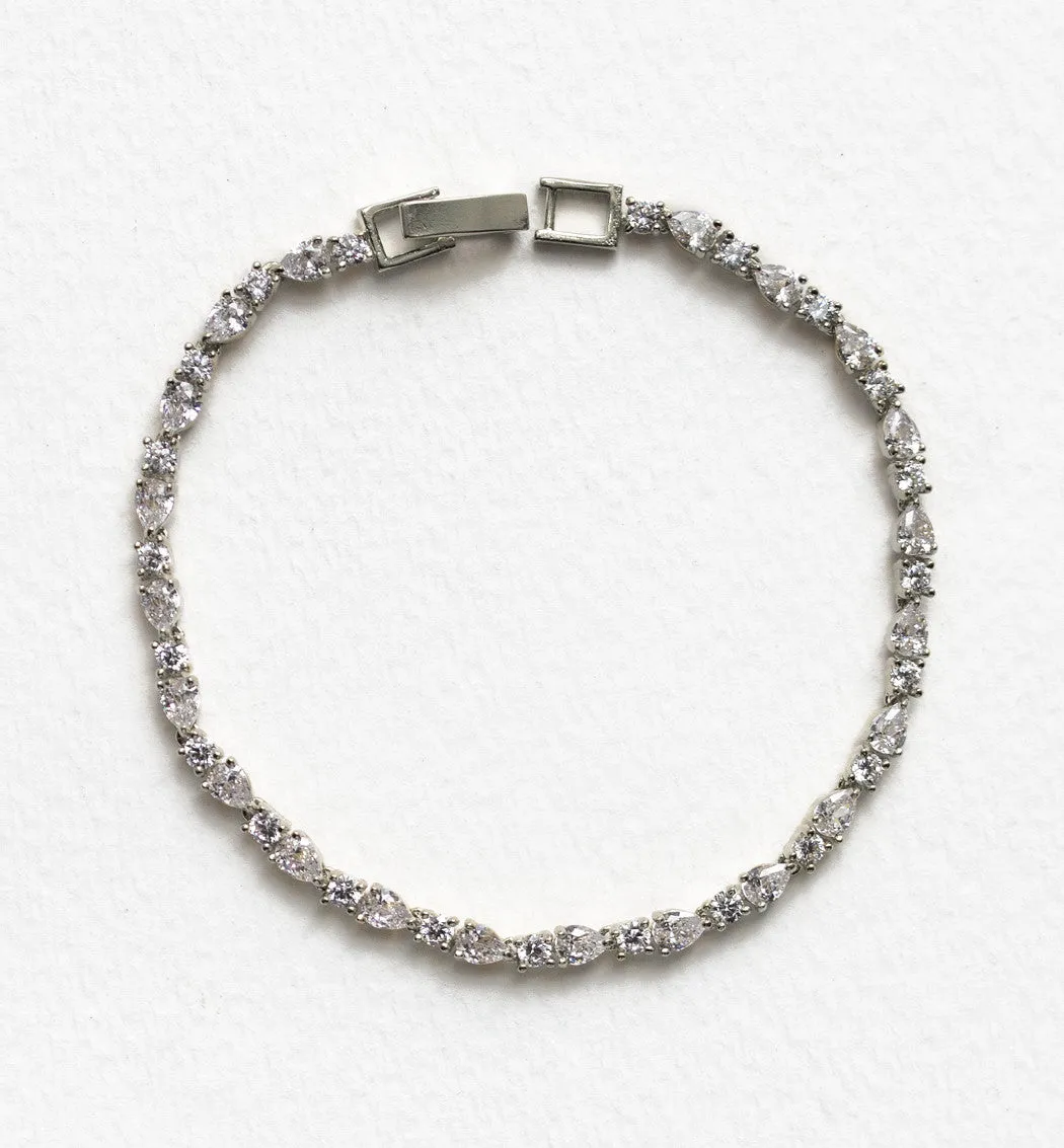 Mosaic Crystal Tennis Bracelet