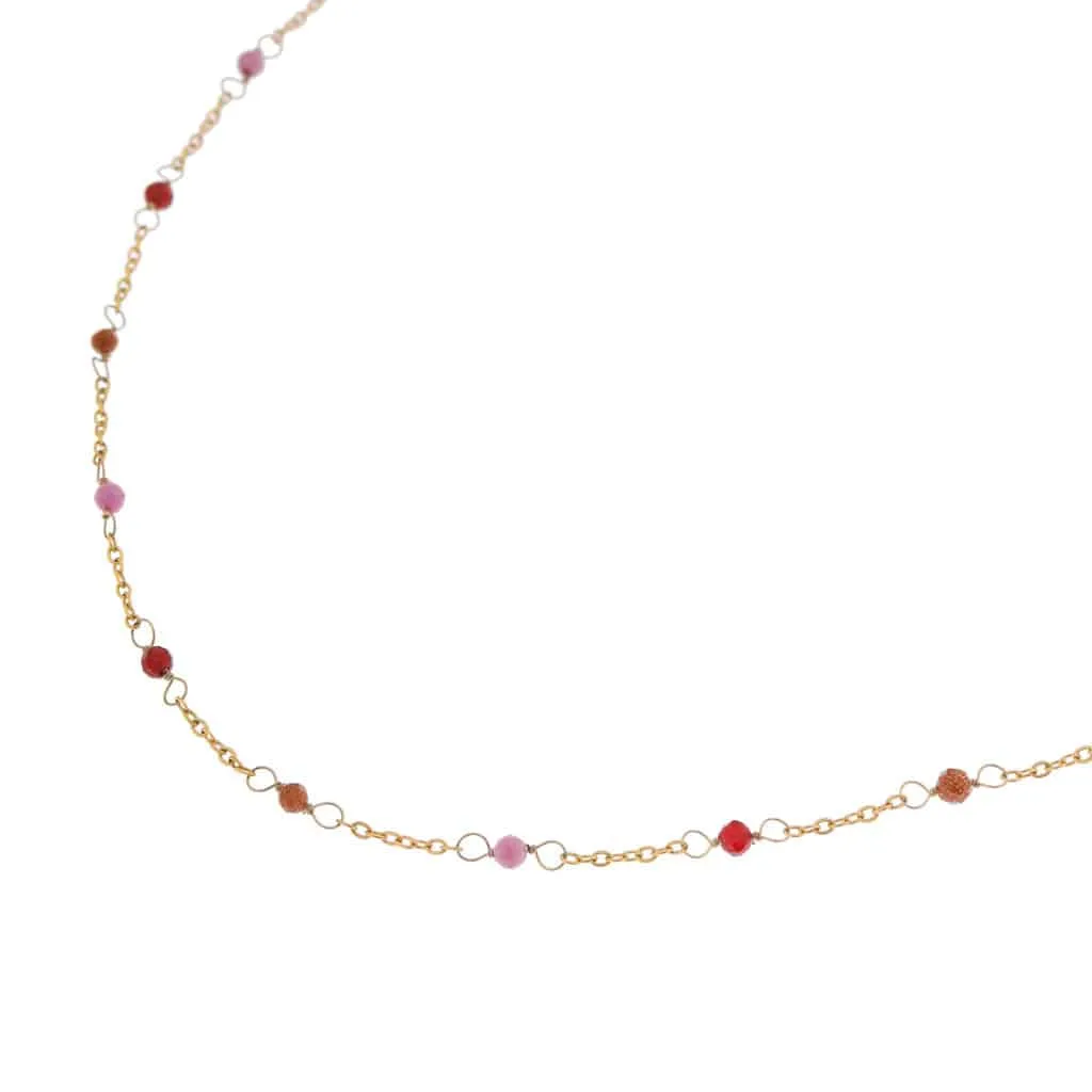 Necklace Dottie Ruby Gold