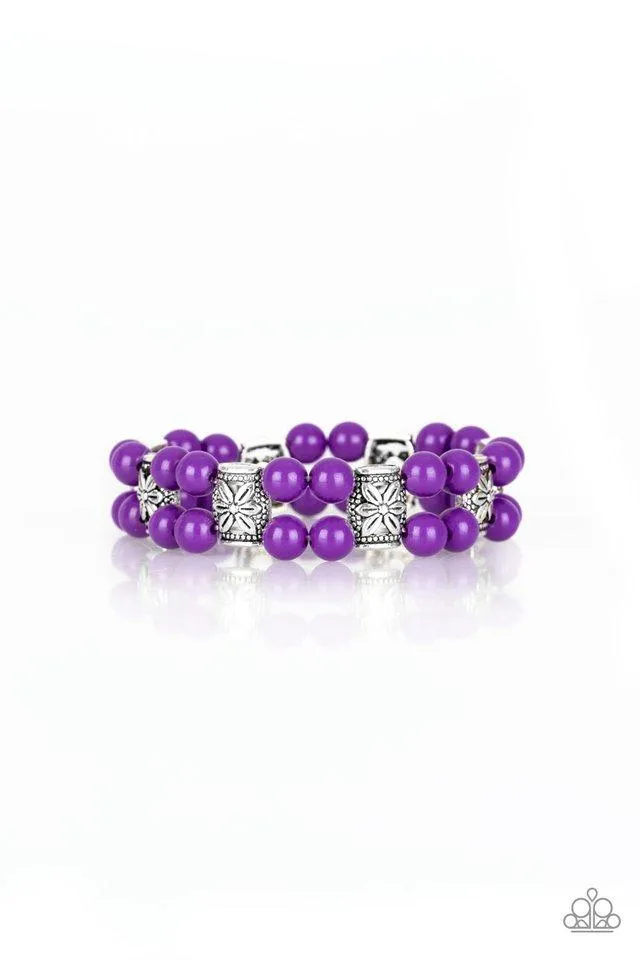 Paparazzi Bracelet ~ Daisy Debutante - Purple