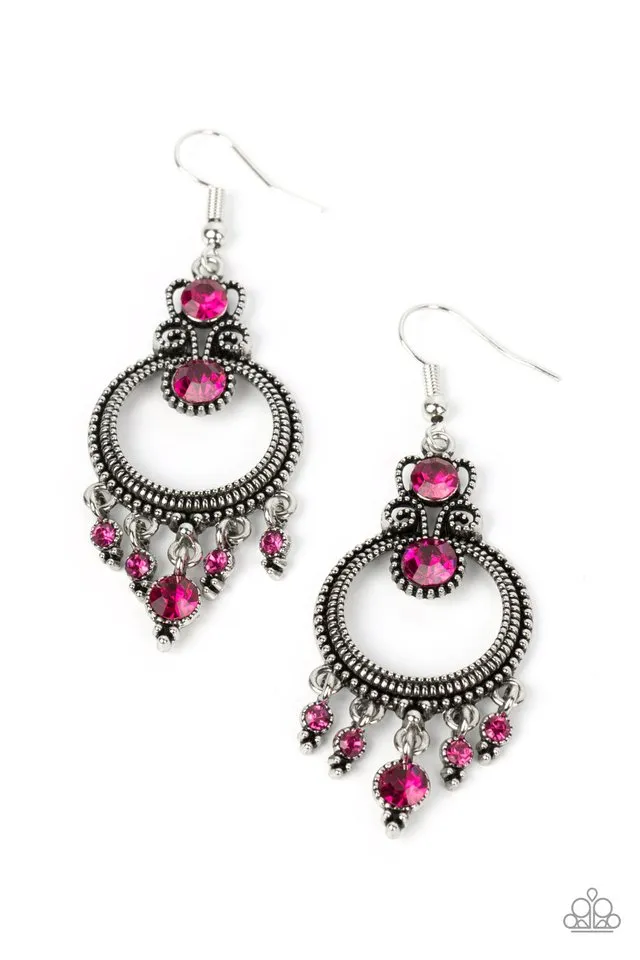 Paparazzi Earring ~ Palace Politics - Pink