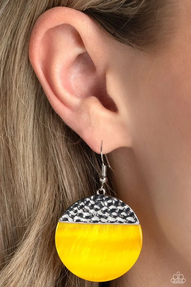 Paparazzi Earring ~ SHELL Out - Yellow