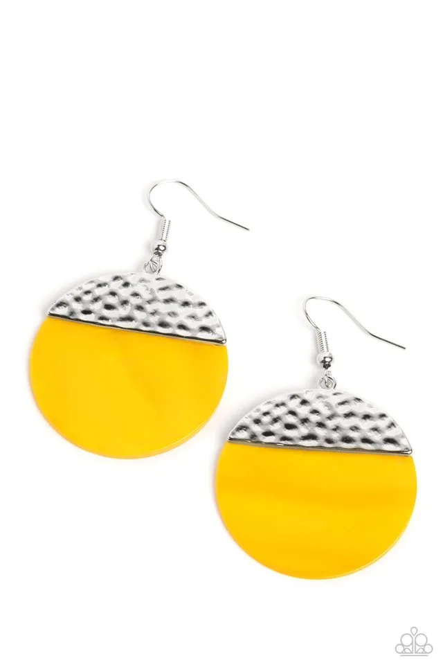 Paparazzi Earring ~ SHELL Out - Yellow