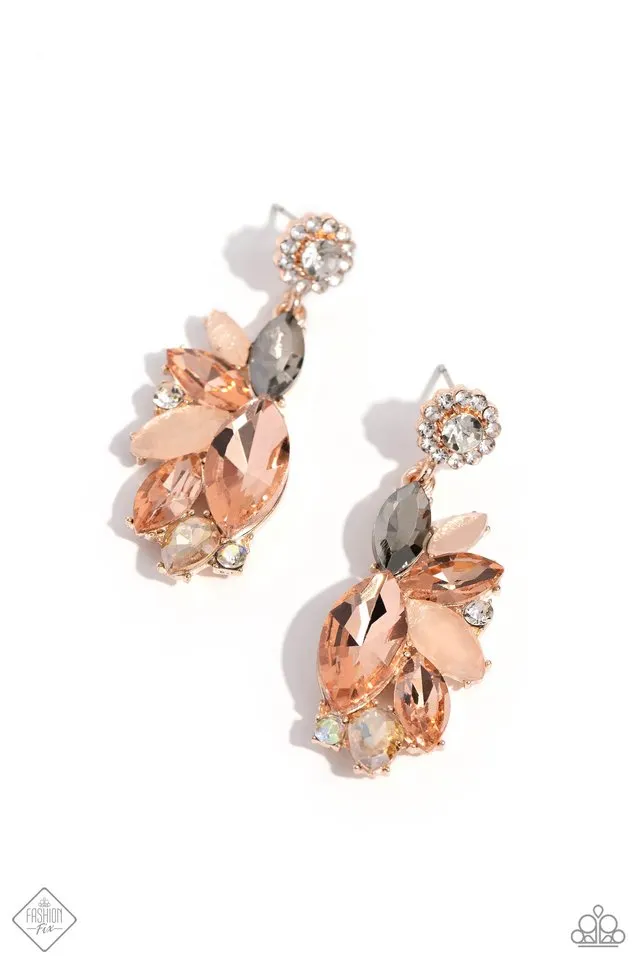 Paparazzi Earring ~ Soft Sashay - Rose Gold