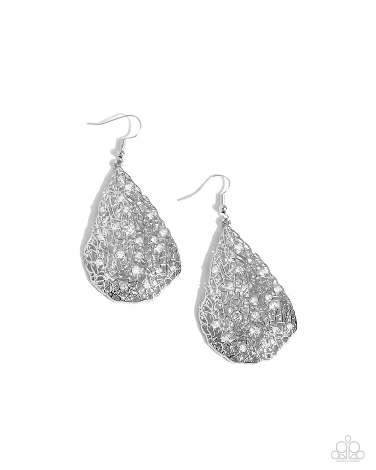 Paparazzi Earring ~ Stargazing Glamour - White