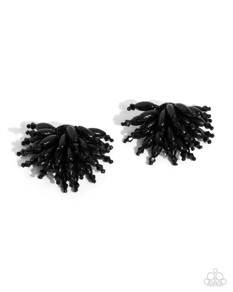 Paparazzi Earring ~ Sunset Shower - Black