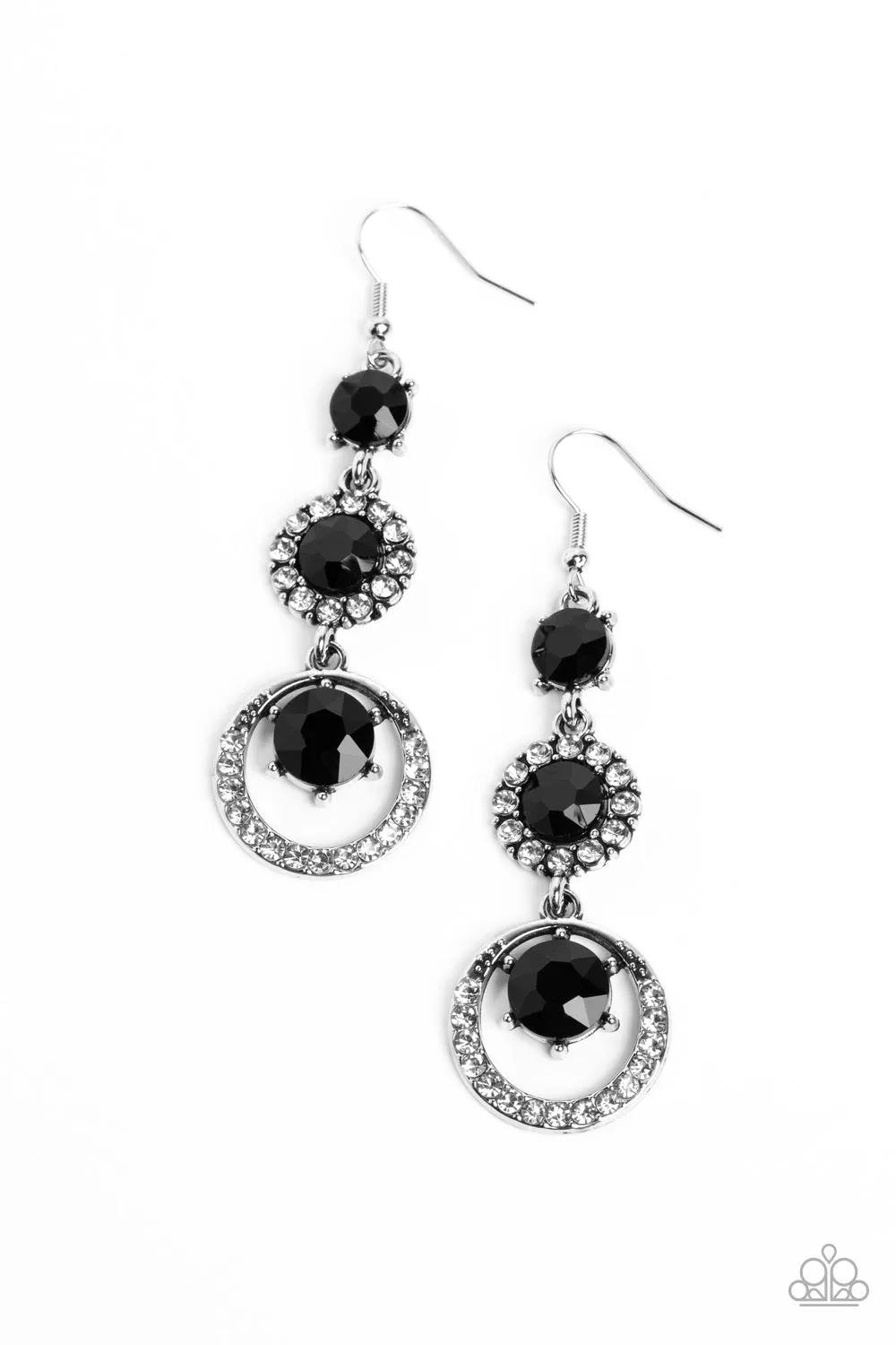 Paparazzi Enchanting Effulgence - Black Earrings