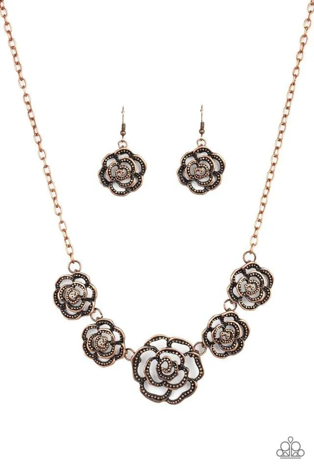 Paparazzi Necklace ~ Primrose Princess - Copper