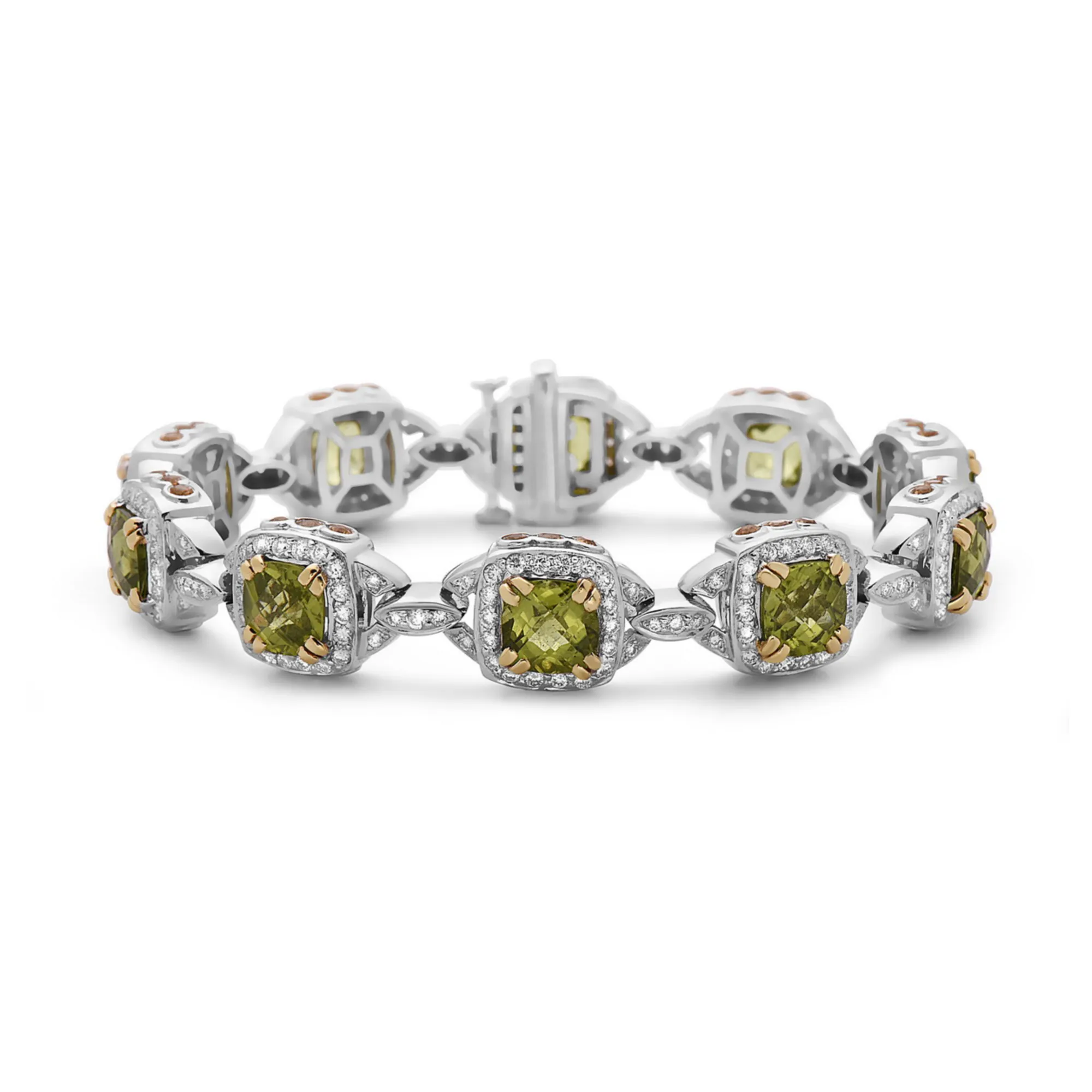 Pastel Diamond Regal Cushion Bracelet