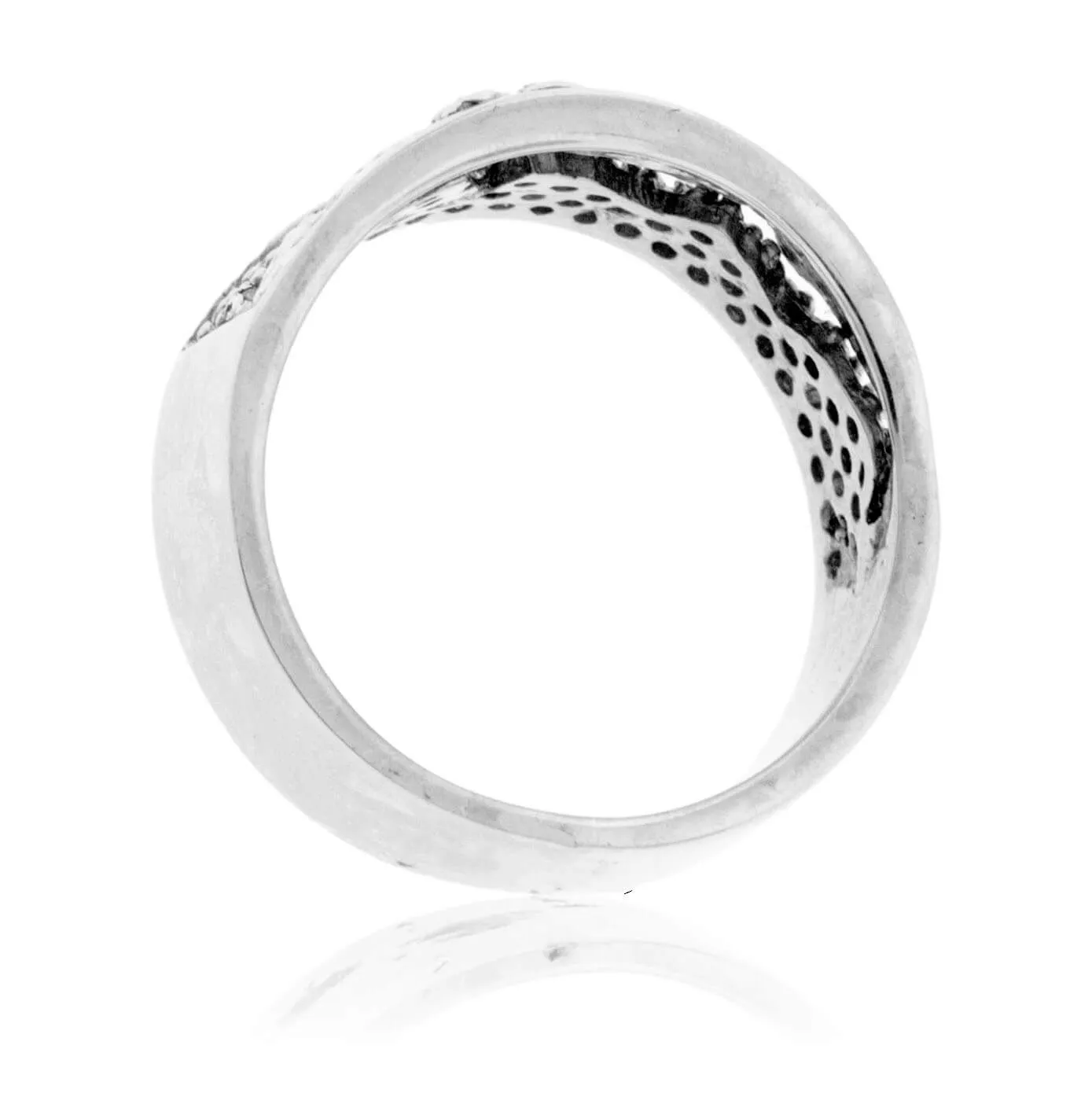 Pave Diamond Lined Mountain Band