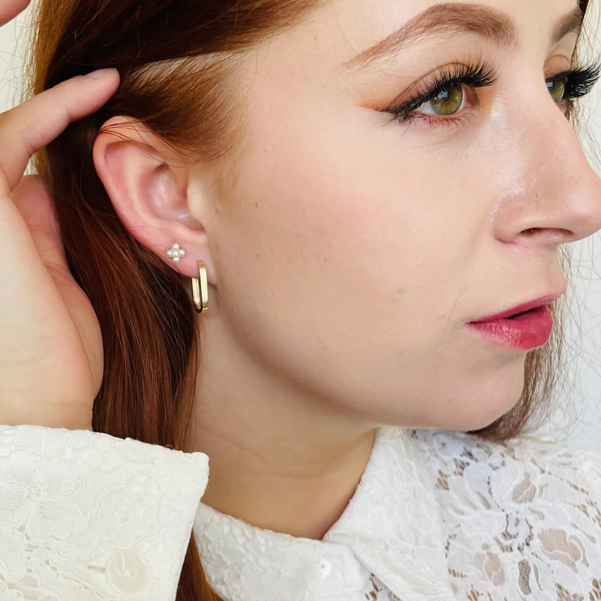 Pearl Flower Studs