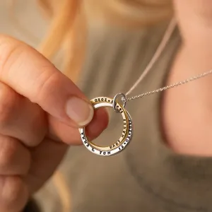 Personalised Interlinking Necklace With Gold