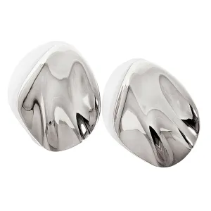 Petal Studs Large - Silver