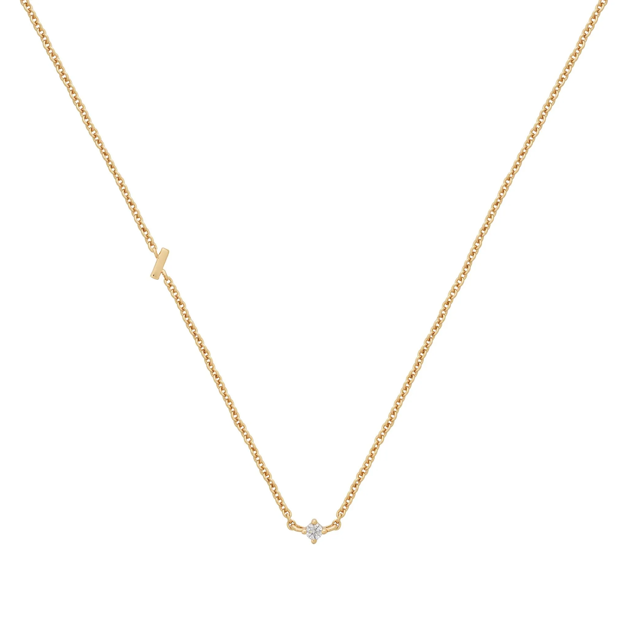 Petite Initial Necklace | 9k Solid Gold