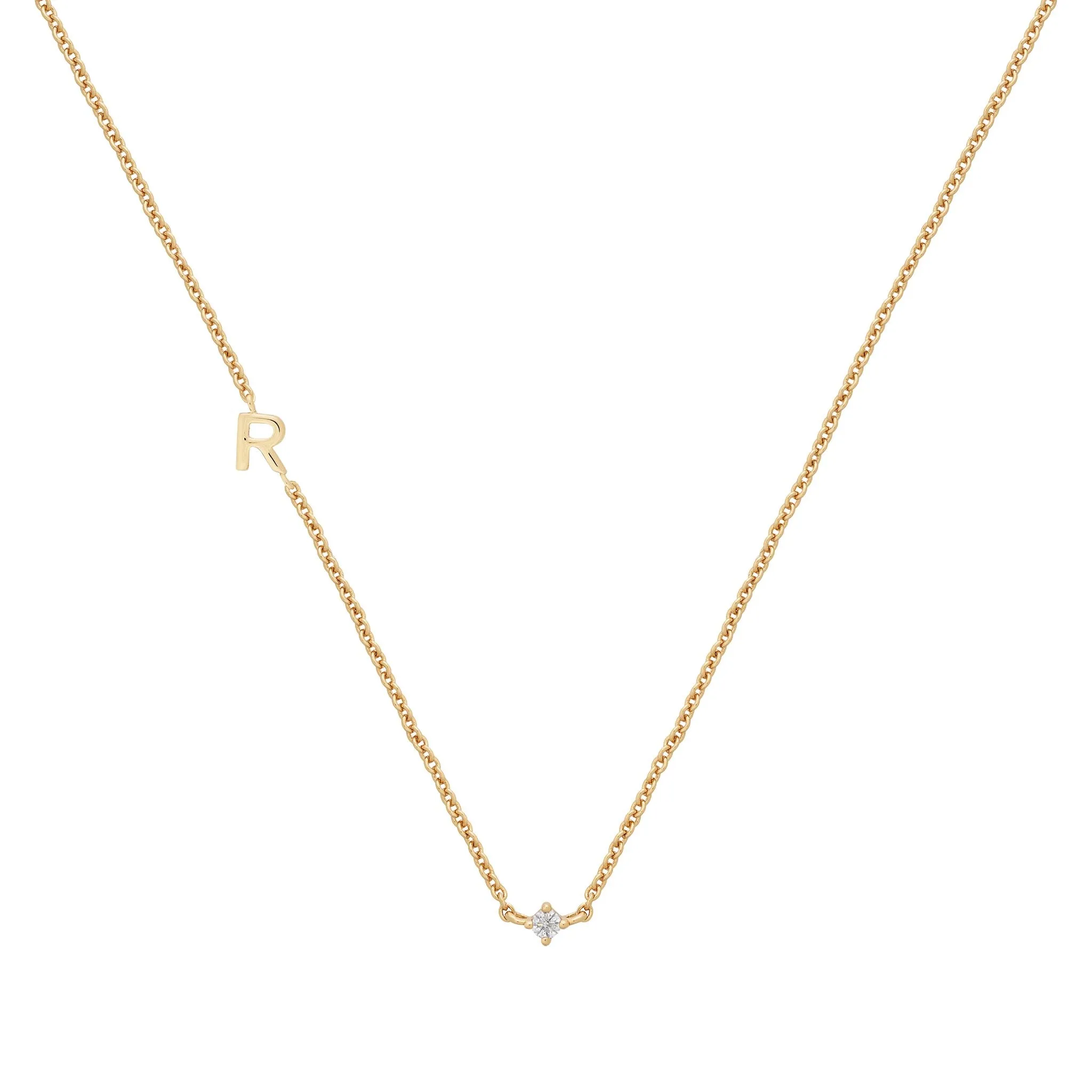 Petite Initial Necklace | 9k Solid Gold