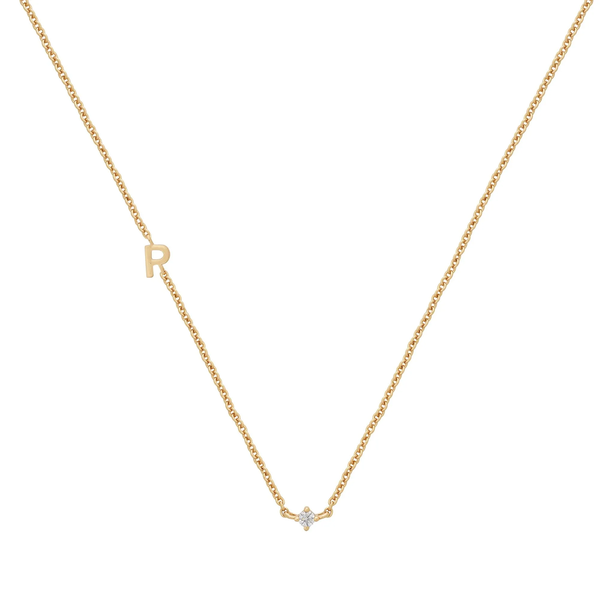 Petite Initial Necklace | 9k Solid Gold