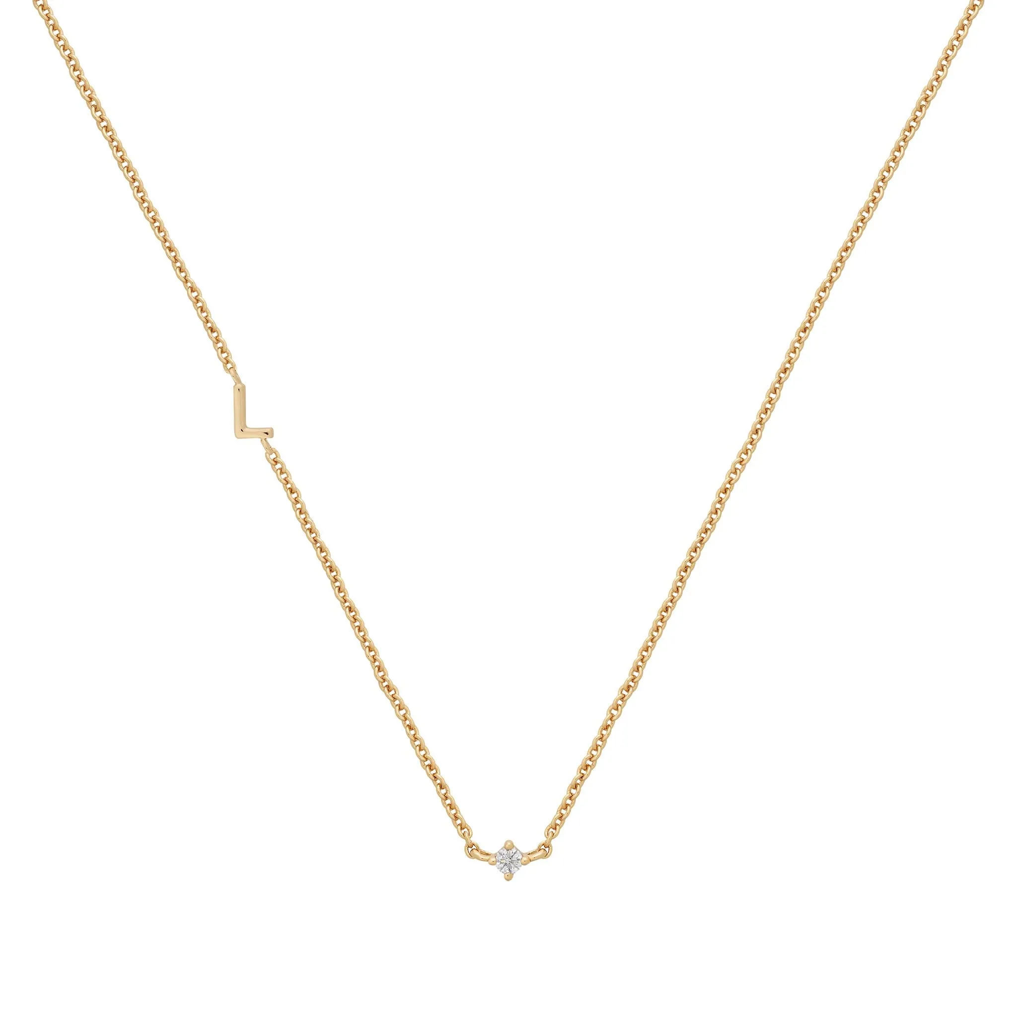 Petite Initial Necklace | 9k Solid Gold