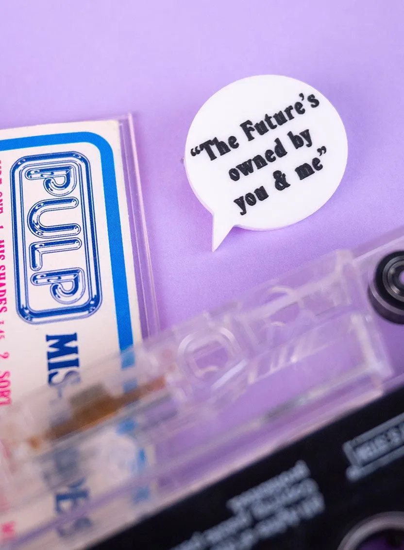 Pulp Speech Bubble Brooch - The Future's Owned