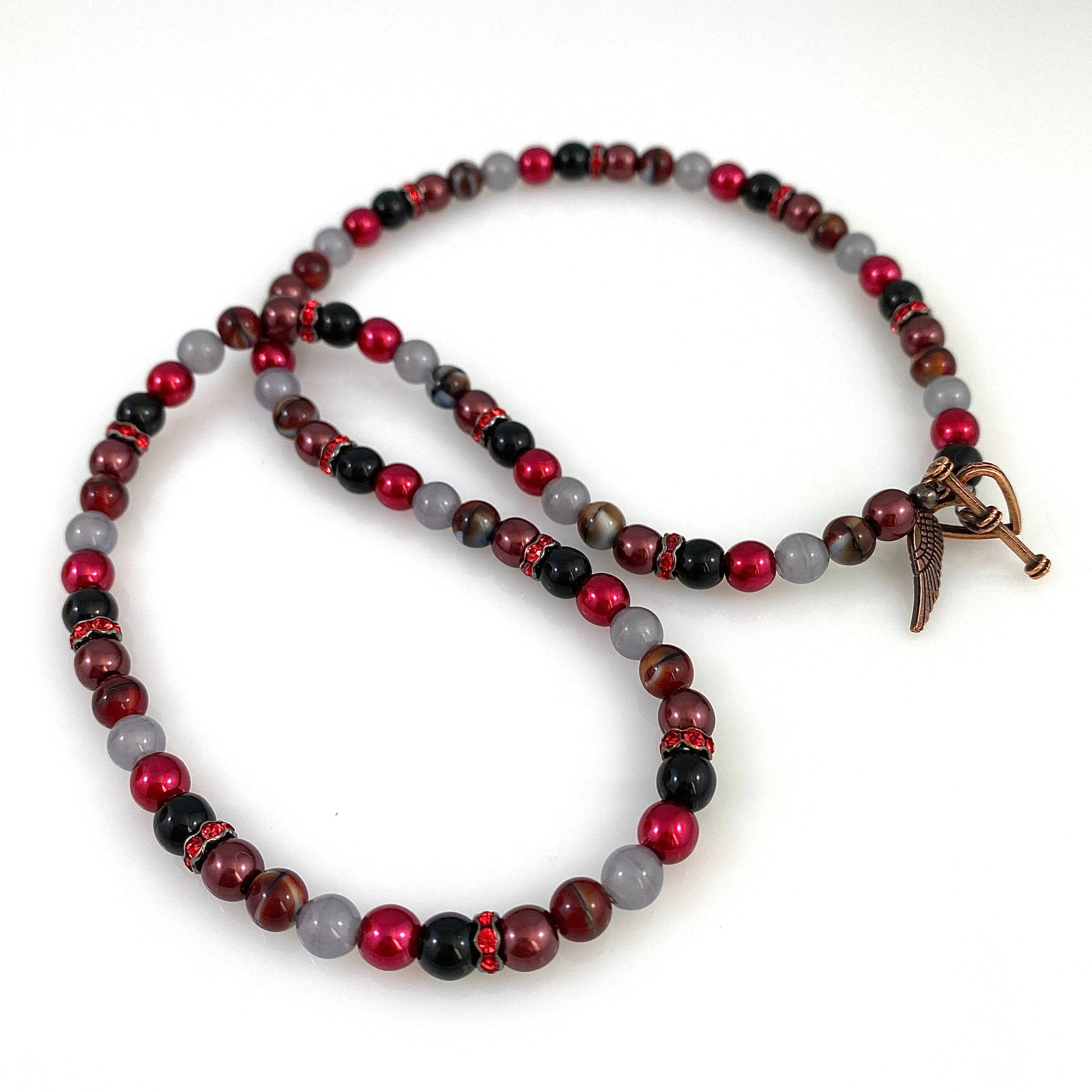 "Classical" Necklace Set (Ruby)