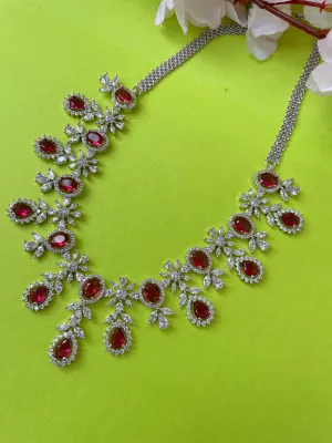 Red Choker Layer Necklace-Elegance5