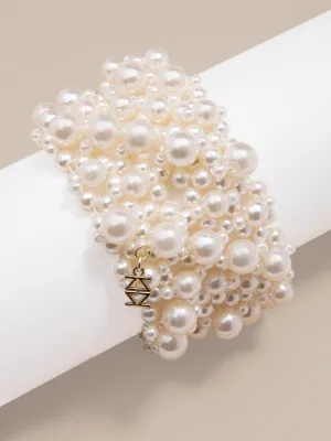 Regal Pearl Cuff Bracelet