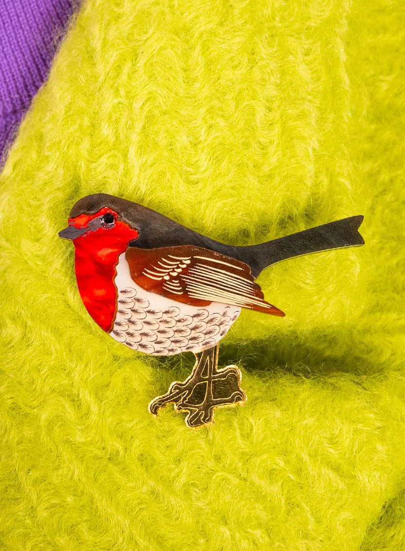 Robin Redbreast Brooch