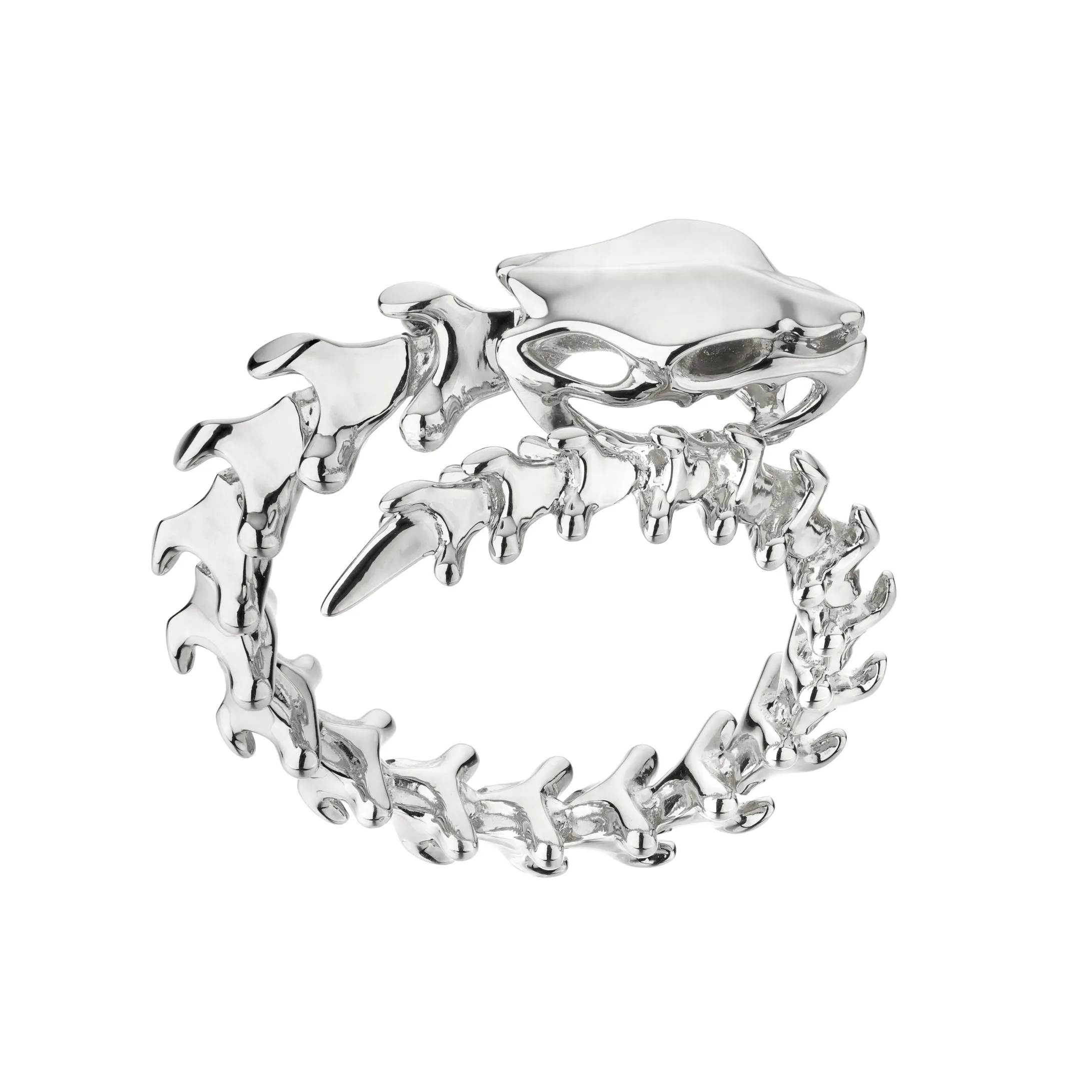 Serpent's Trace Wrap Ring - Silver