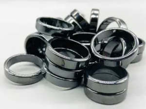 (set Of 50) Flat Hematite Rings