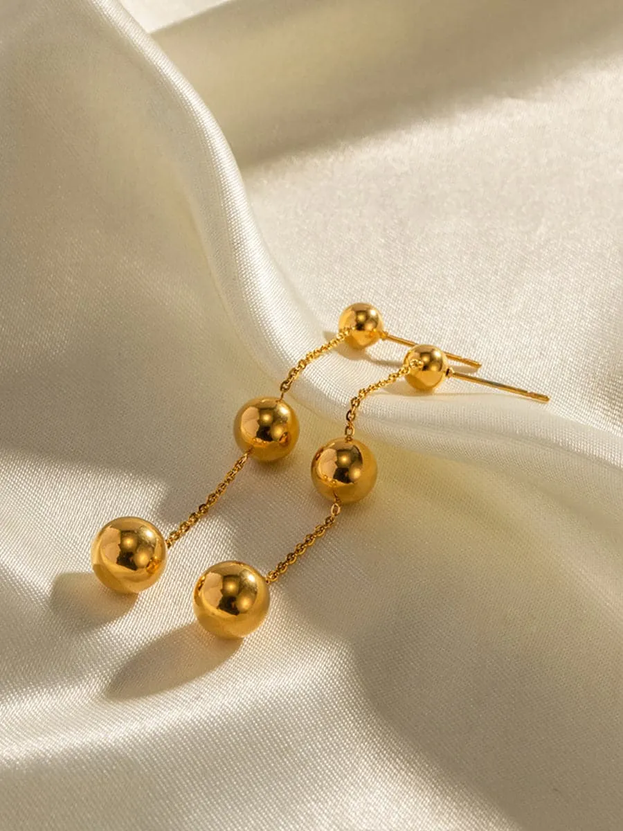 Simple Ball Bead Pendant Earrings MSE00150