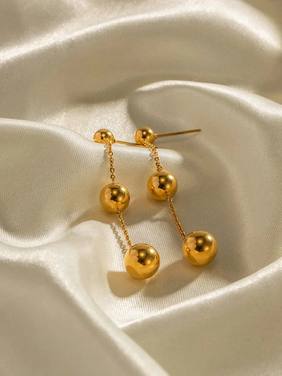 Simple Ball Bead Pendant Earrings MSE00150