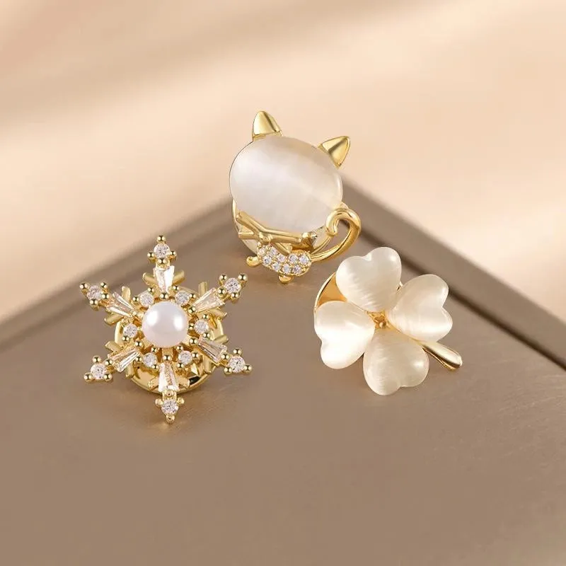 Simple Style Classic Style Pin Flower Alloy Inlay Zircon Women's Brooches