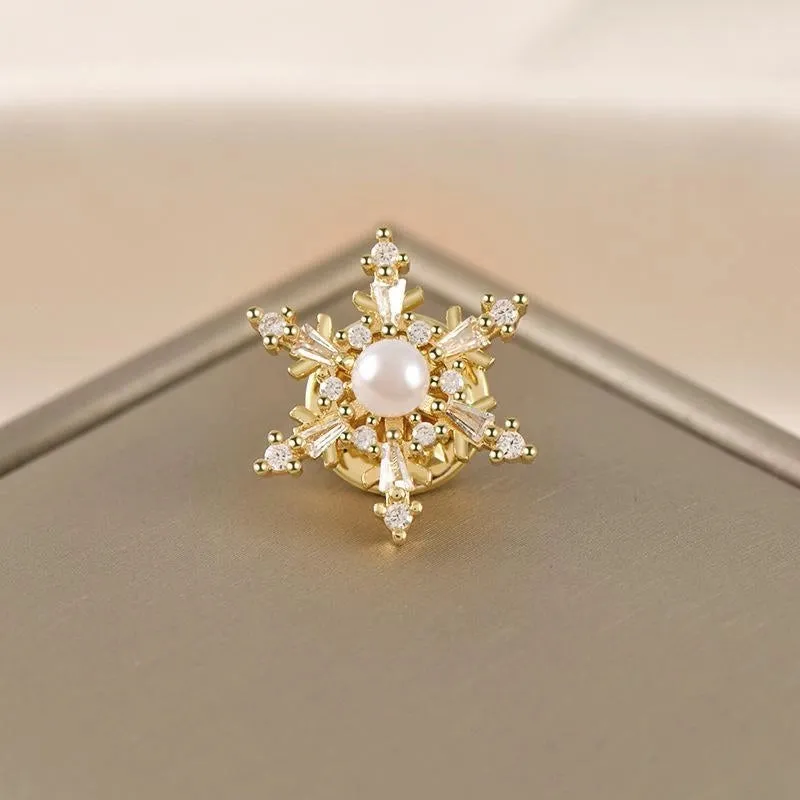 Simple Style Classic Style Pin Flower Alloy Inlay Zircon Women's Brooches