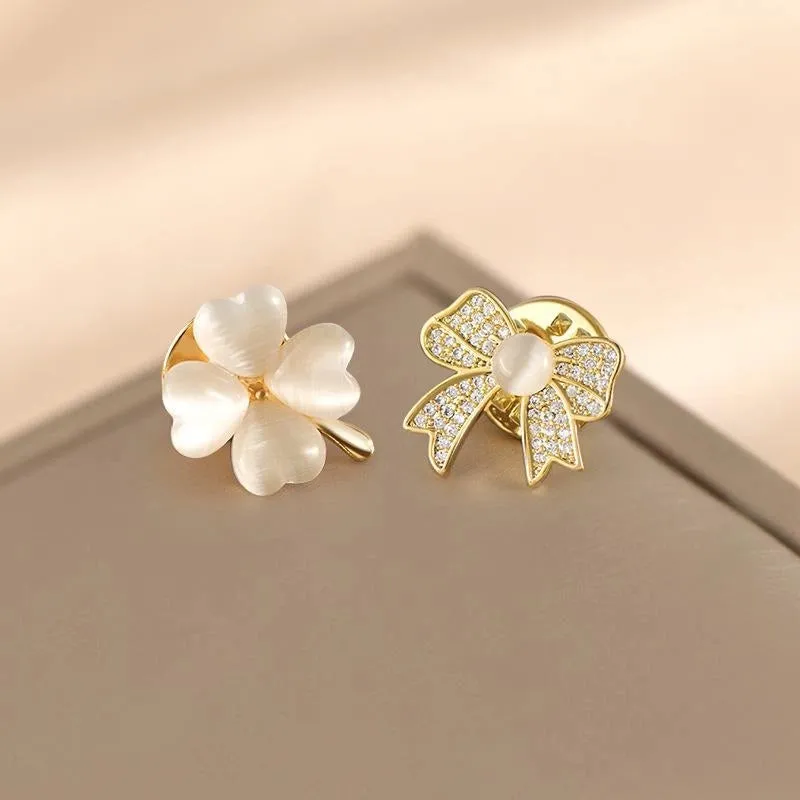 Simple Style Classic Style Pin Flower Alloy Inlay Zircon Women's Brooches