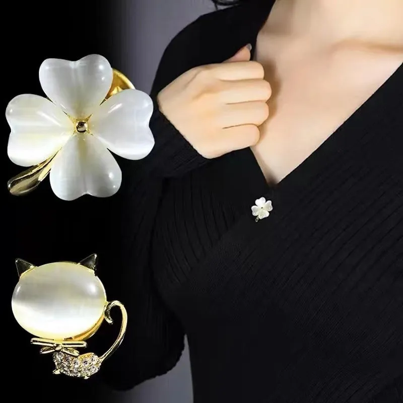 Simple Style Classic Style Pin Flower Alloy Inlay Zircon Women's Brooches