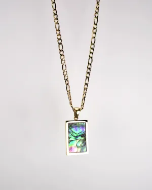 Square Natural Gemstone Pendant Necklace