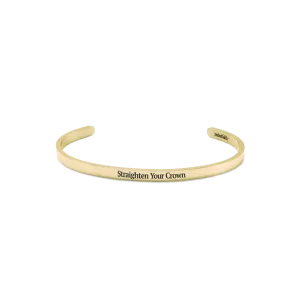 Straighten Your Crown Thin Cuff Bracelet