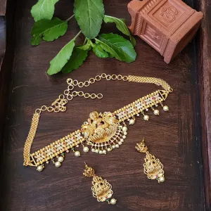 Temple Choker Neckset Gold