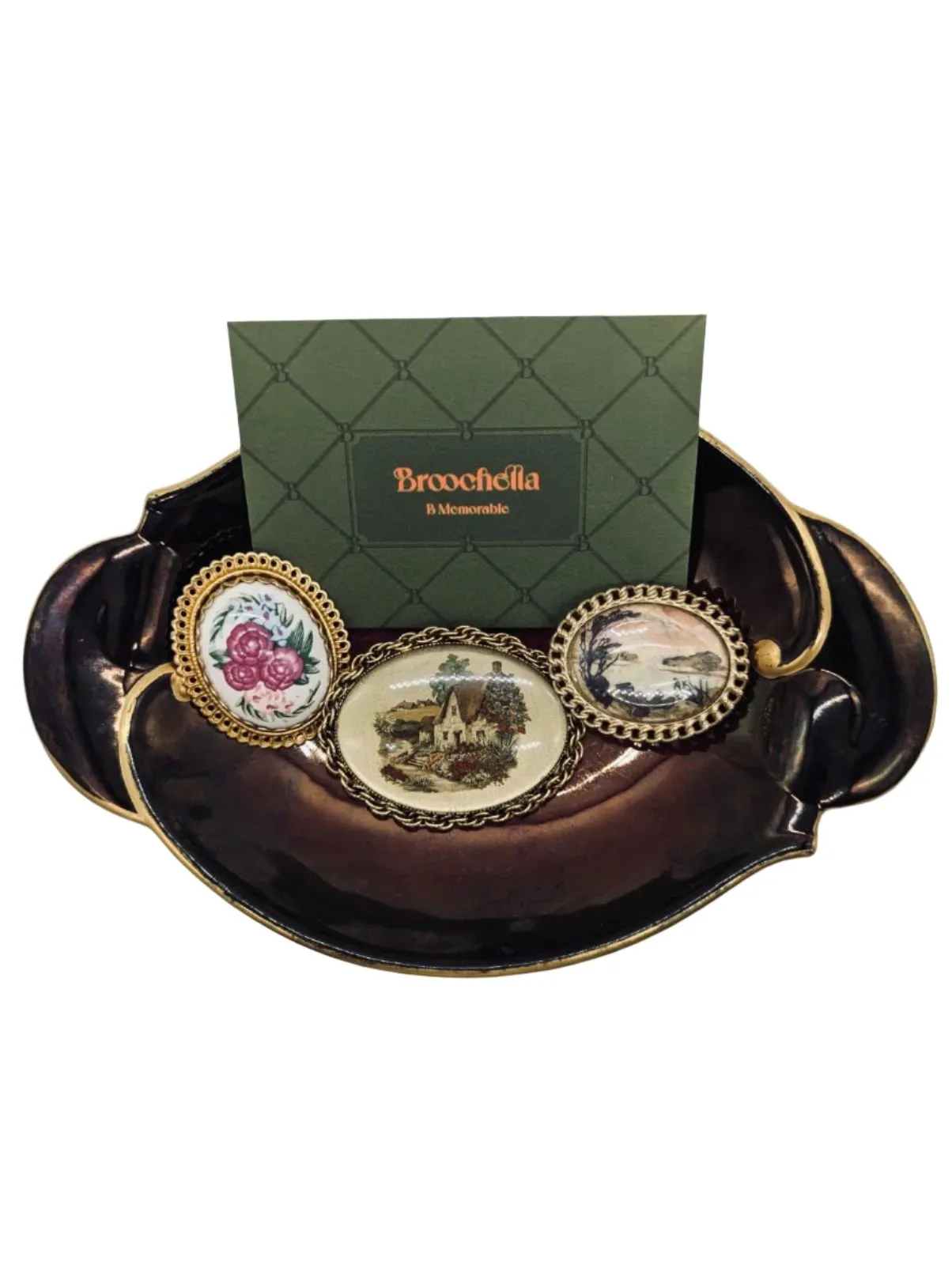 The Toscanini Vintage Trio Brooch Set