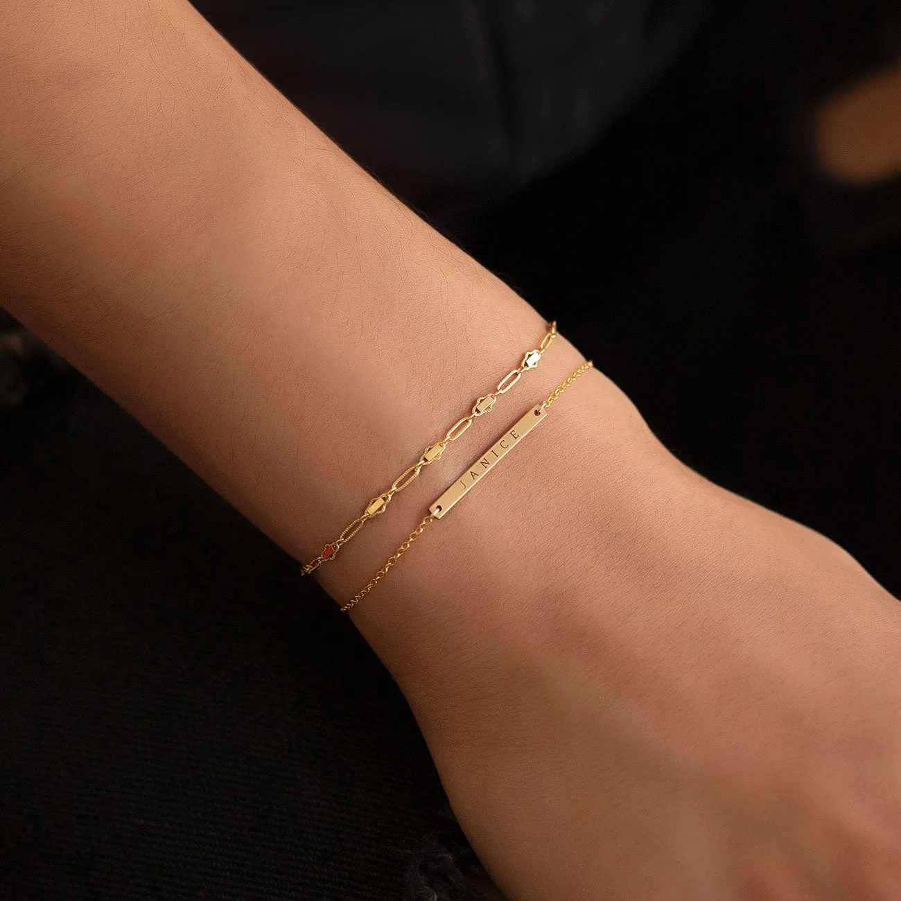 Thin Bar ID Bracelet