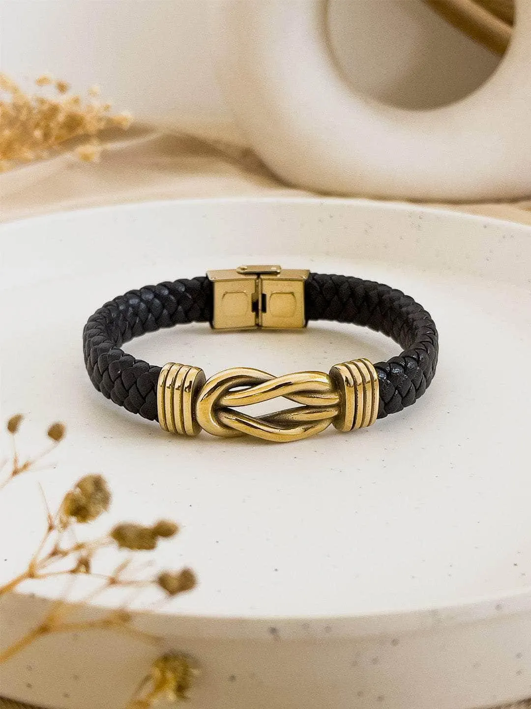 Twisted Gold Men Bracelet