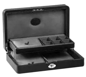 UNDERWOOD (LONDON)  - Leather Jewelry Case with Tray | UN206/BLK