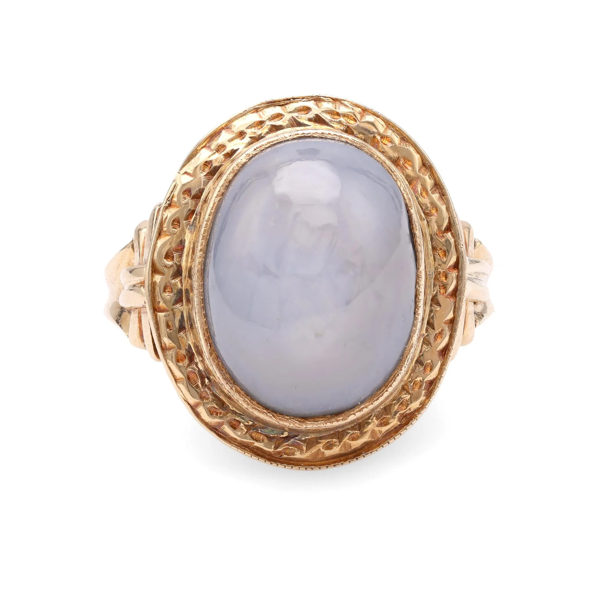 Victorian 13.5 Carat Star Sapphire Yellow Gold Ring